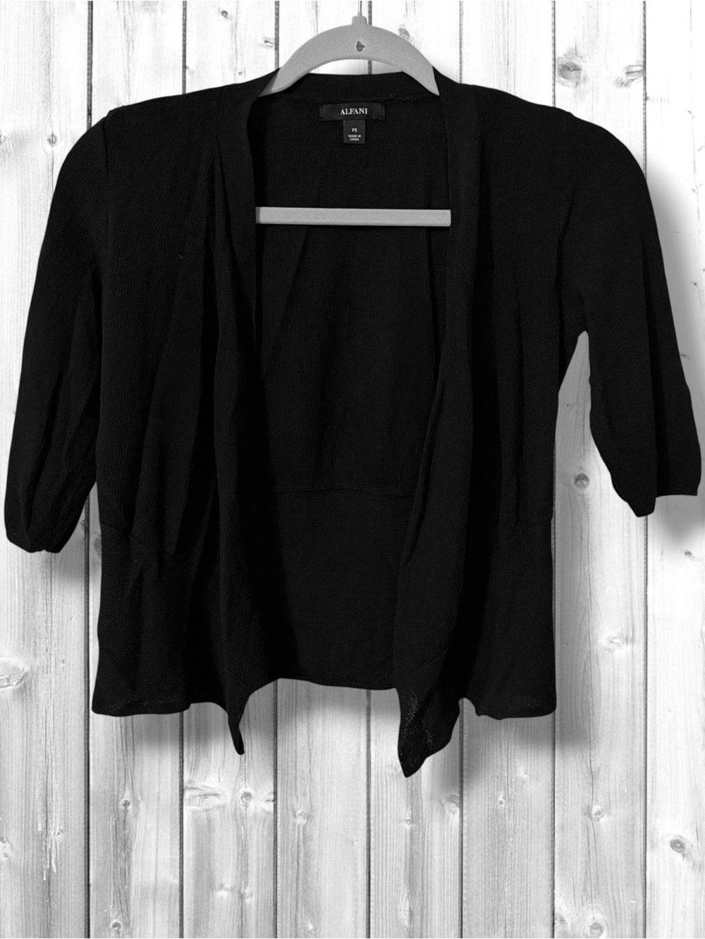 🌼Alfani Black Open-Front Lightweight Cardigan